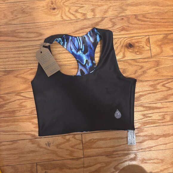 Waterlust Abalone Restoration Reversible Top Women XS/S Blue Ocean Print UPF 50+ - Picture 10 of 11